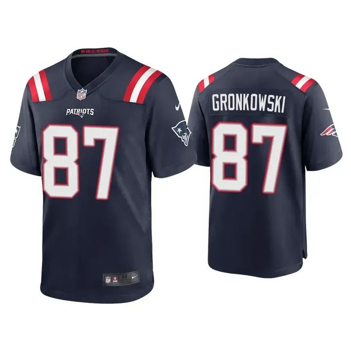 Men New England Patriots #87 Rob Gronkowski Nike Navy Game NFL Jersey->new england patriots->NFL Jersey